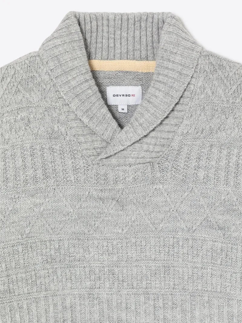 Pull col châle fantaisie