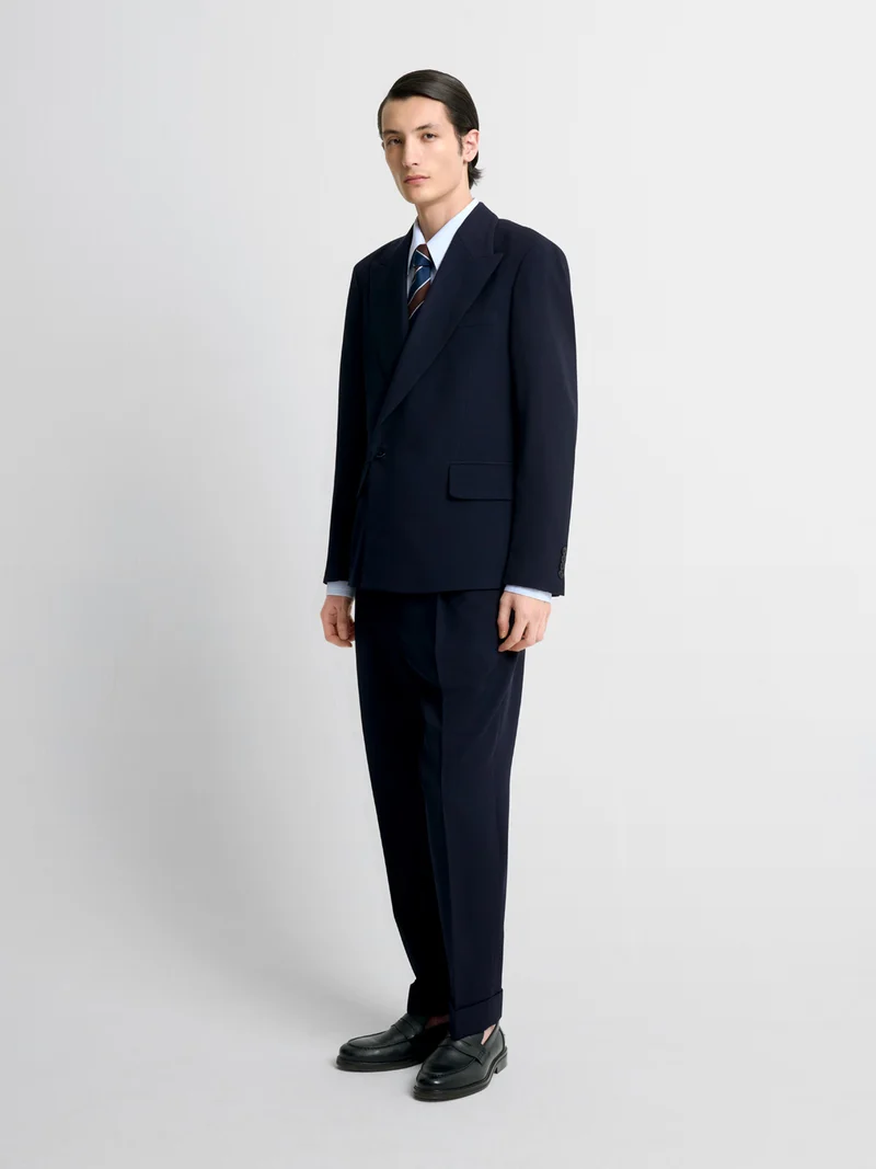 Chemise slim en coton à double rayures