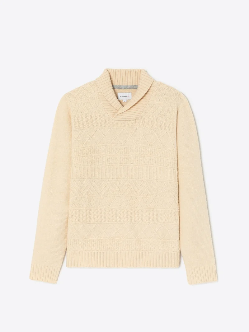 Pull col châle fantaisie