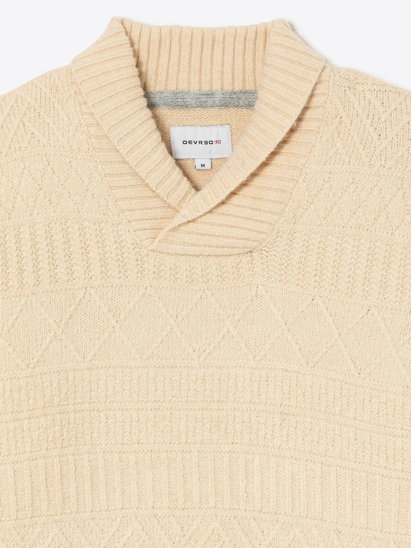 Pull col châle fantaisie