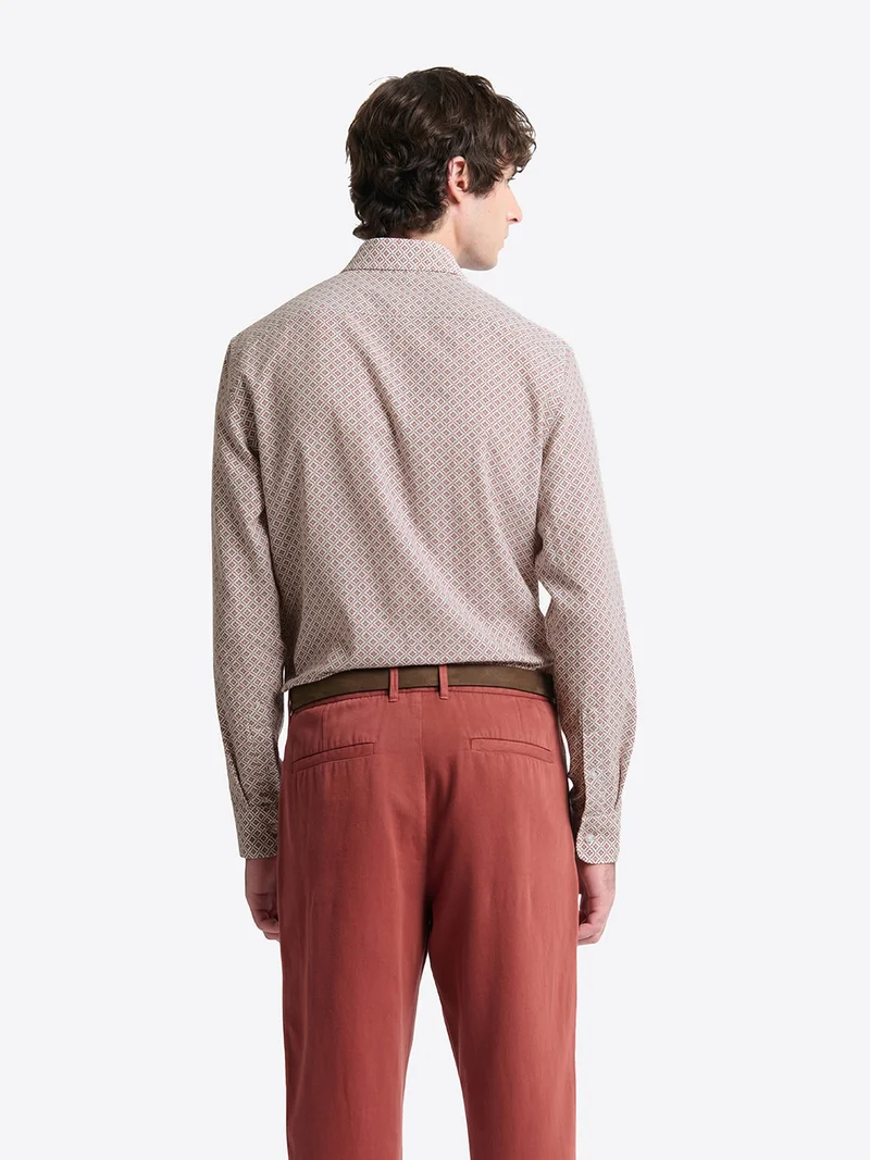 Chemise à motif en coton