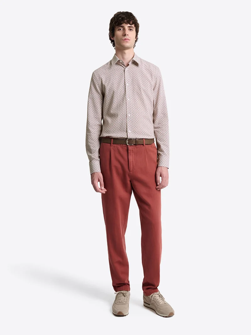 Chemise à motif en coton