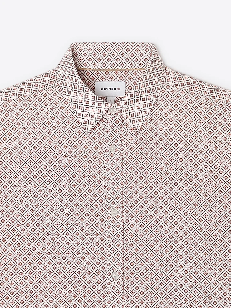 Chemise à motif en coton