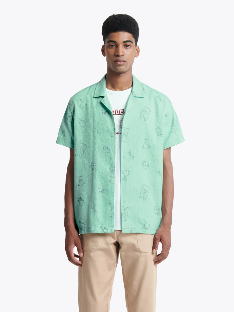 Chemise fantaisie regular 100% coton