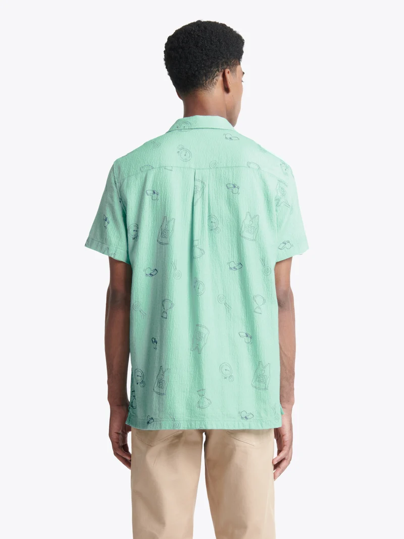 Chemise fantaisie regular 100% coton