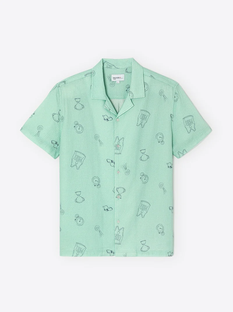 Chemise fantaisie regular 100% coton