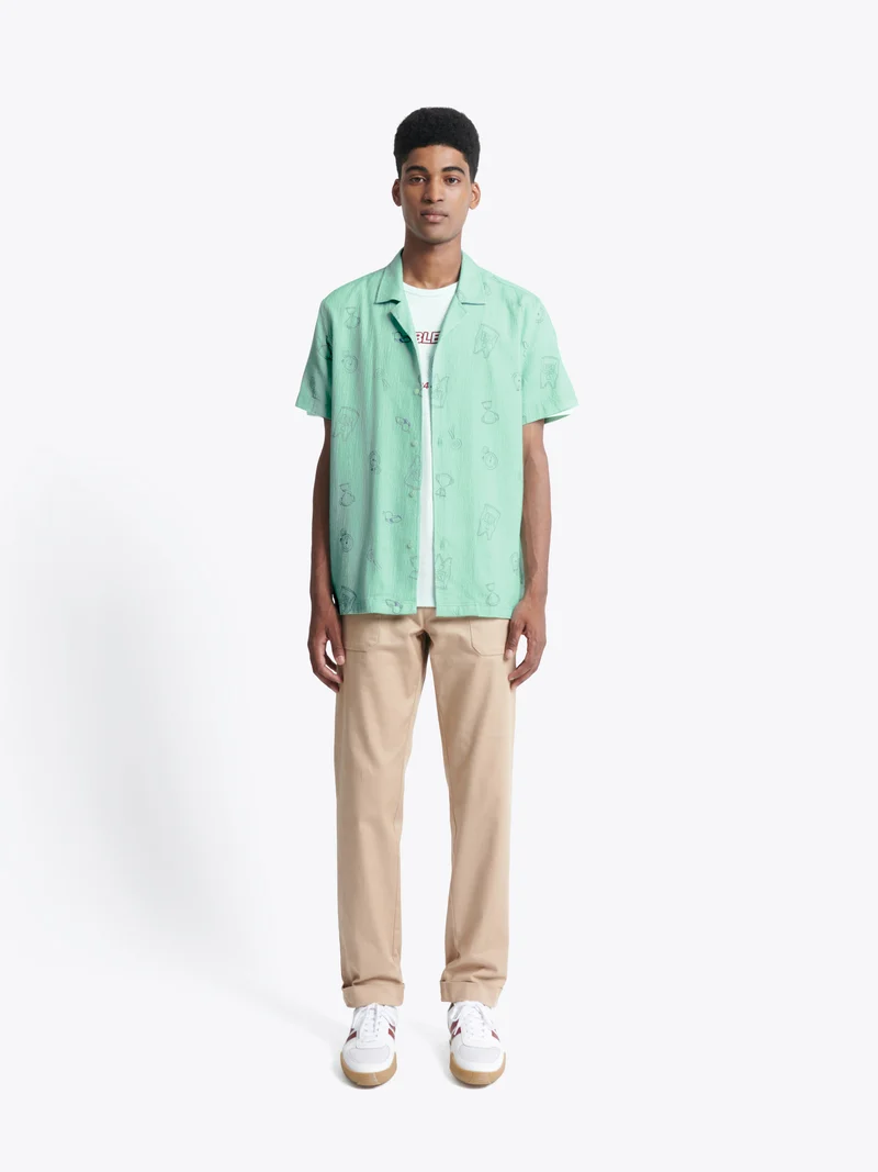 Chemise fantaisie regular 100% coton