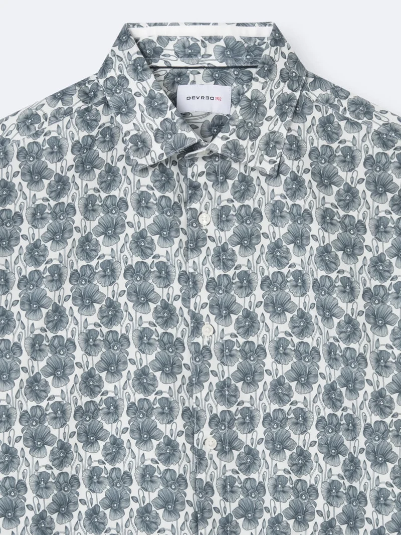 Chemise fleurie 100% coton
