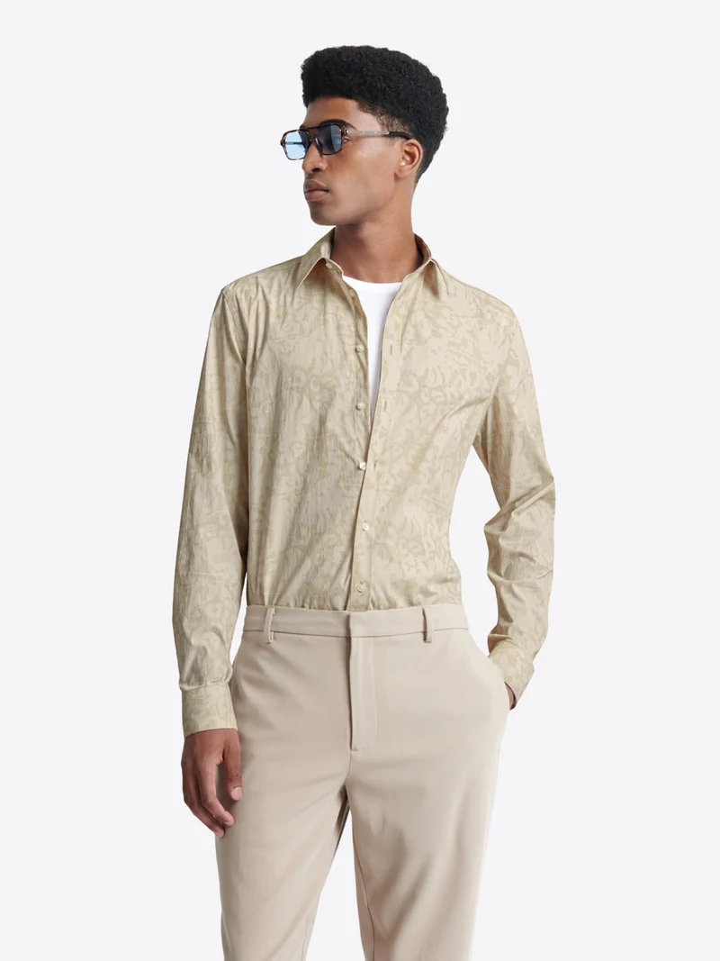 Chemise stretch fleurie