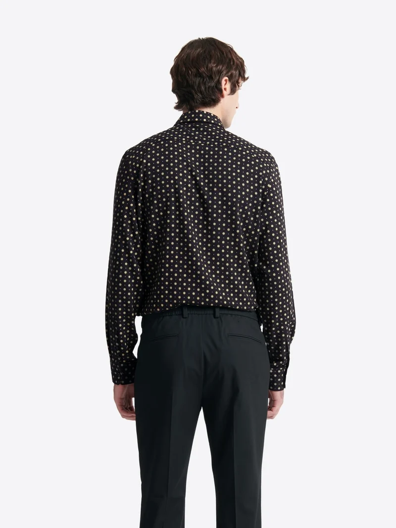 Chemise à pois en viscose
