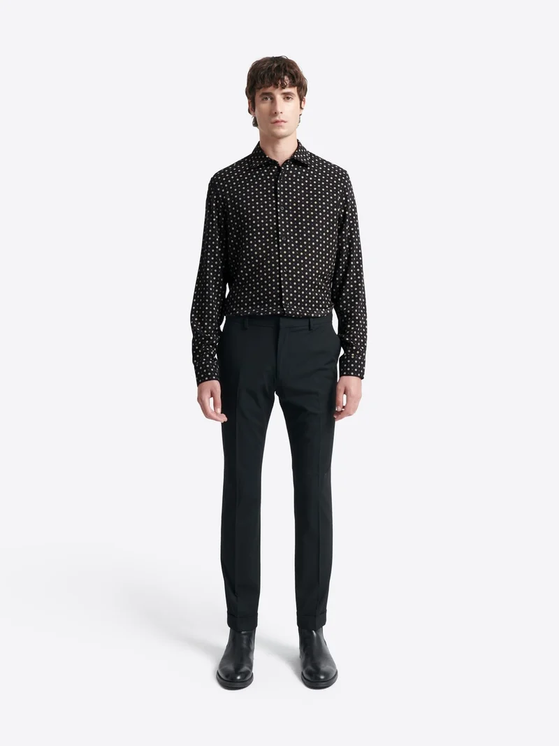 Chemise à pois en viscose