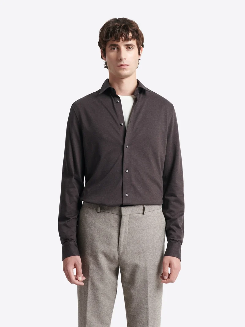 Chemise faux uni 100% coton