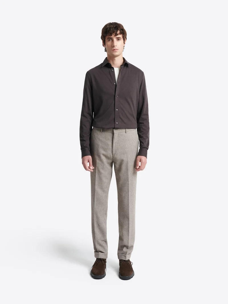 Chemise faux uni 100% coton