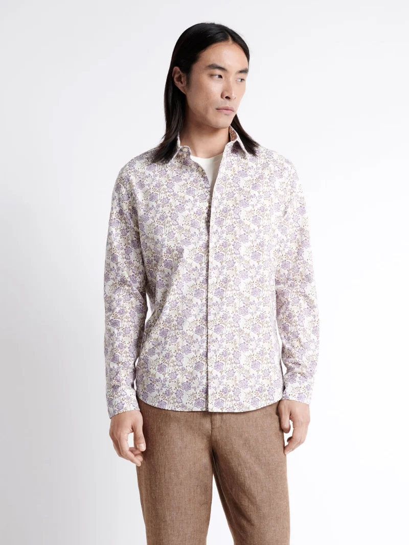 Chemise fleurie 100% coton bio