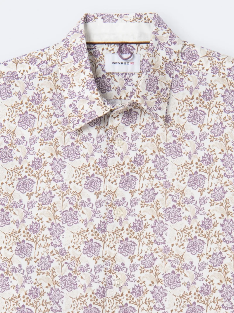 Chemise fleurie 100% coton bio