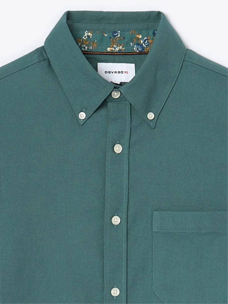 Chemise slim en coton esprit flanelle