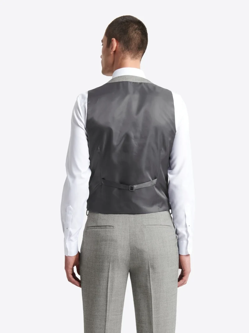 Gilet de costume chiné en laine
