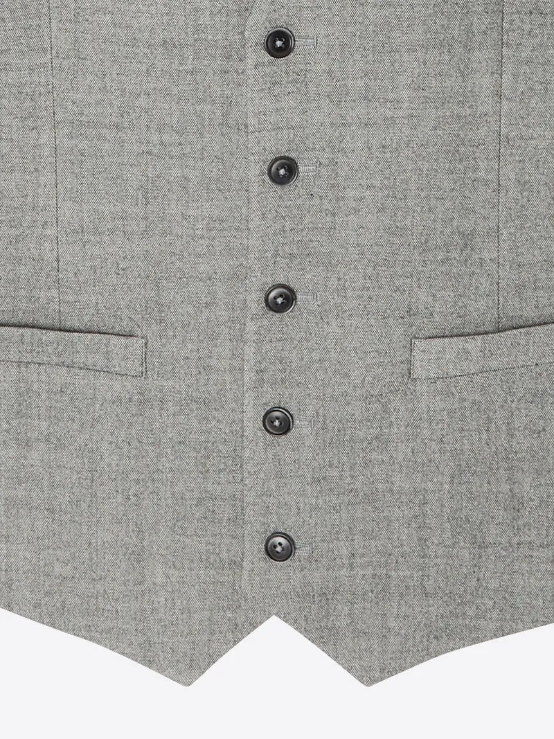 Gilet de costume chiné en laine
