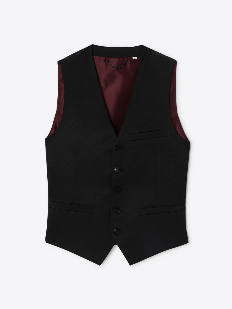 Gilet de costume fantaisie en jacquard
