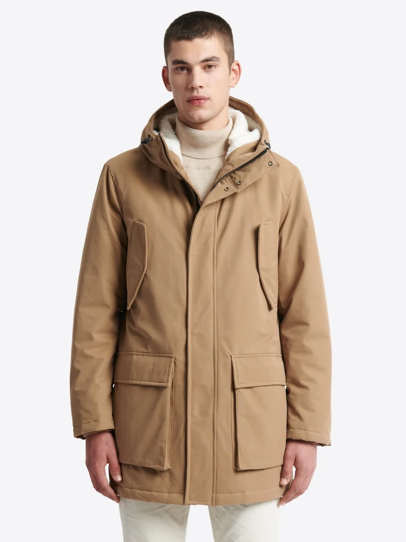 Parka à capuche en coton