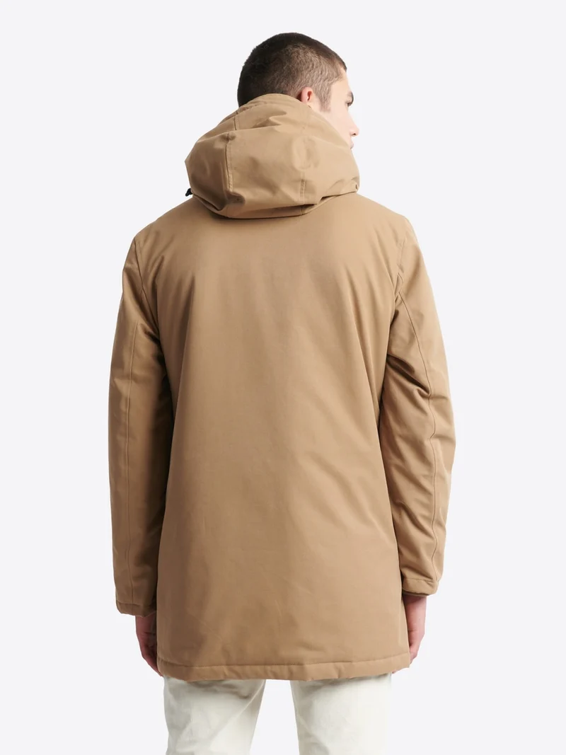 Parka à capuche en coton