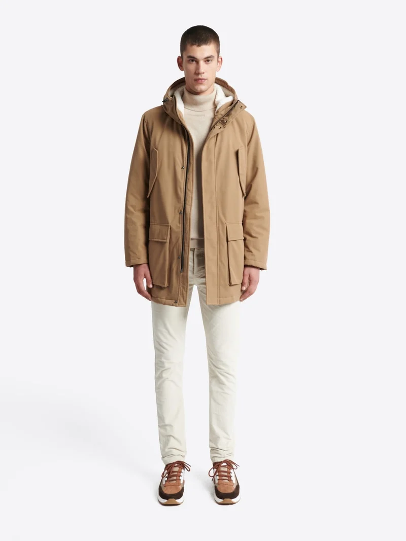 Parka à capuche en coton