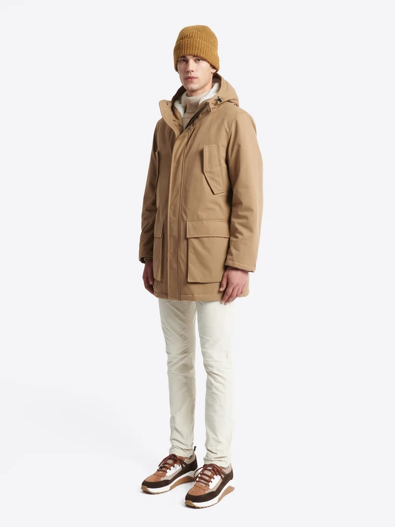 Parka à capuche en coton