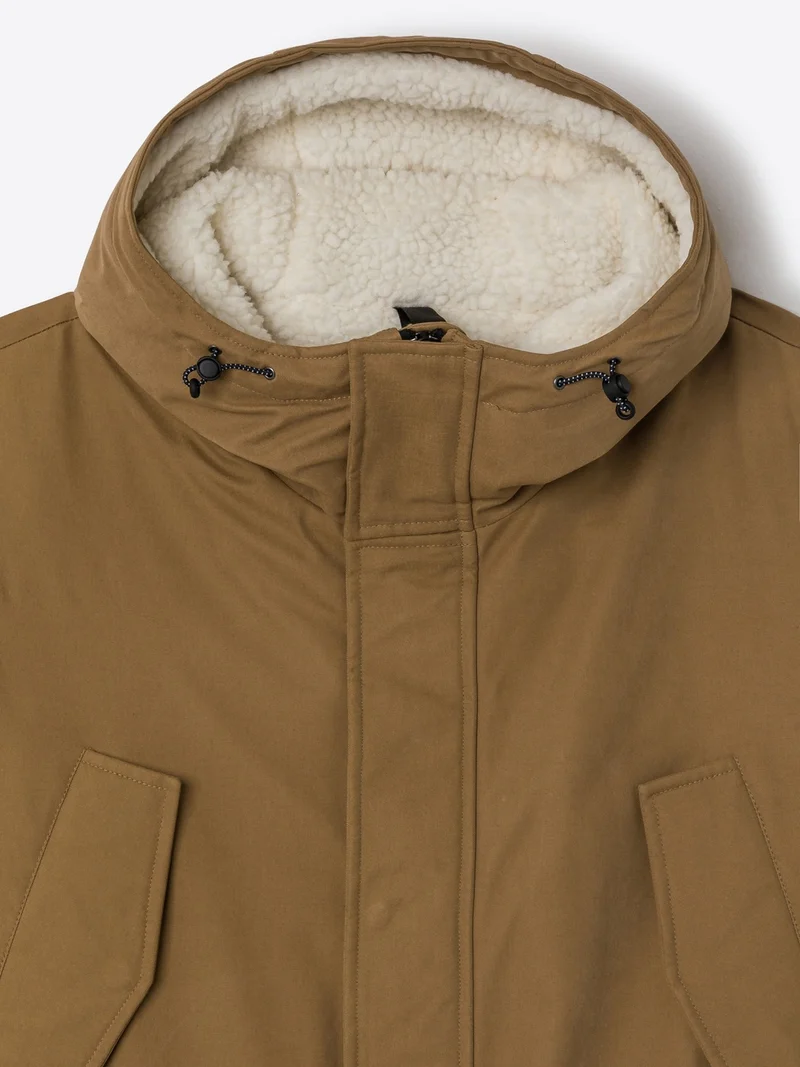 Parka à capuche en coton