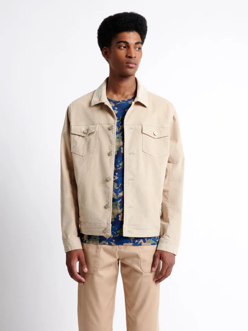 Veste casual en coton mélangé