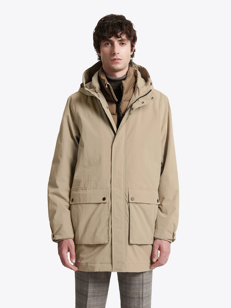 Parka à capuche avec cordons de serrage