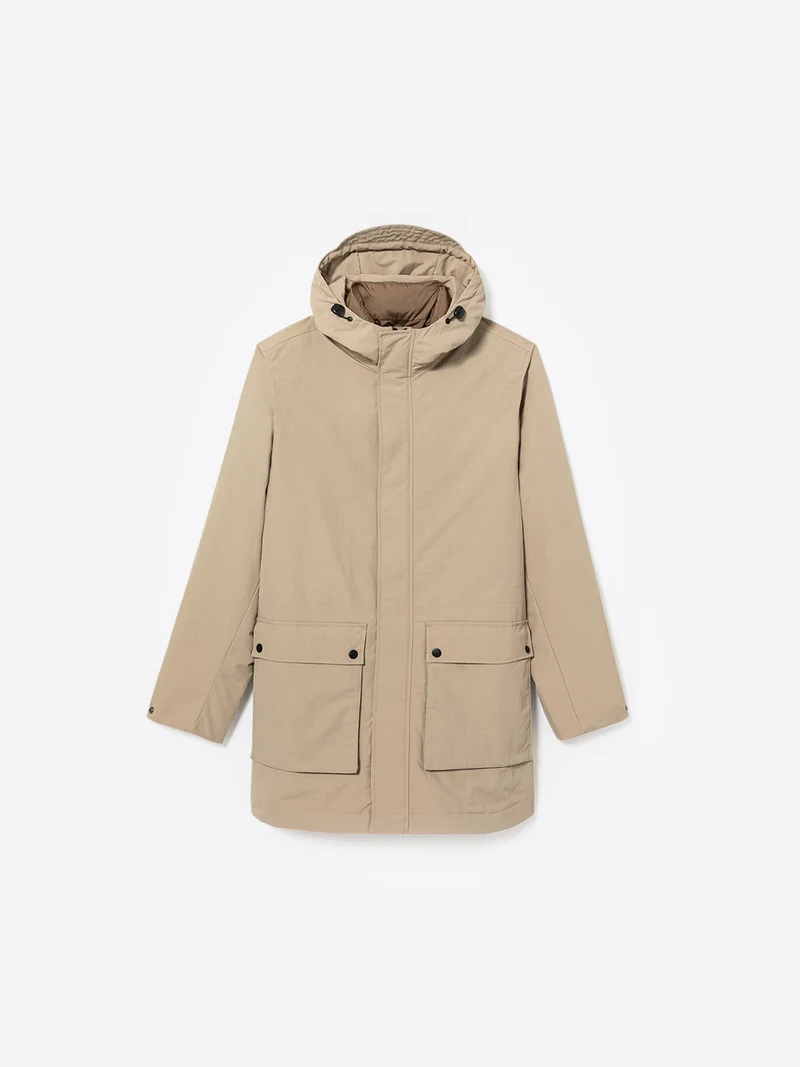 Parka à capuche avec cordons de serrage
