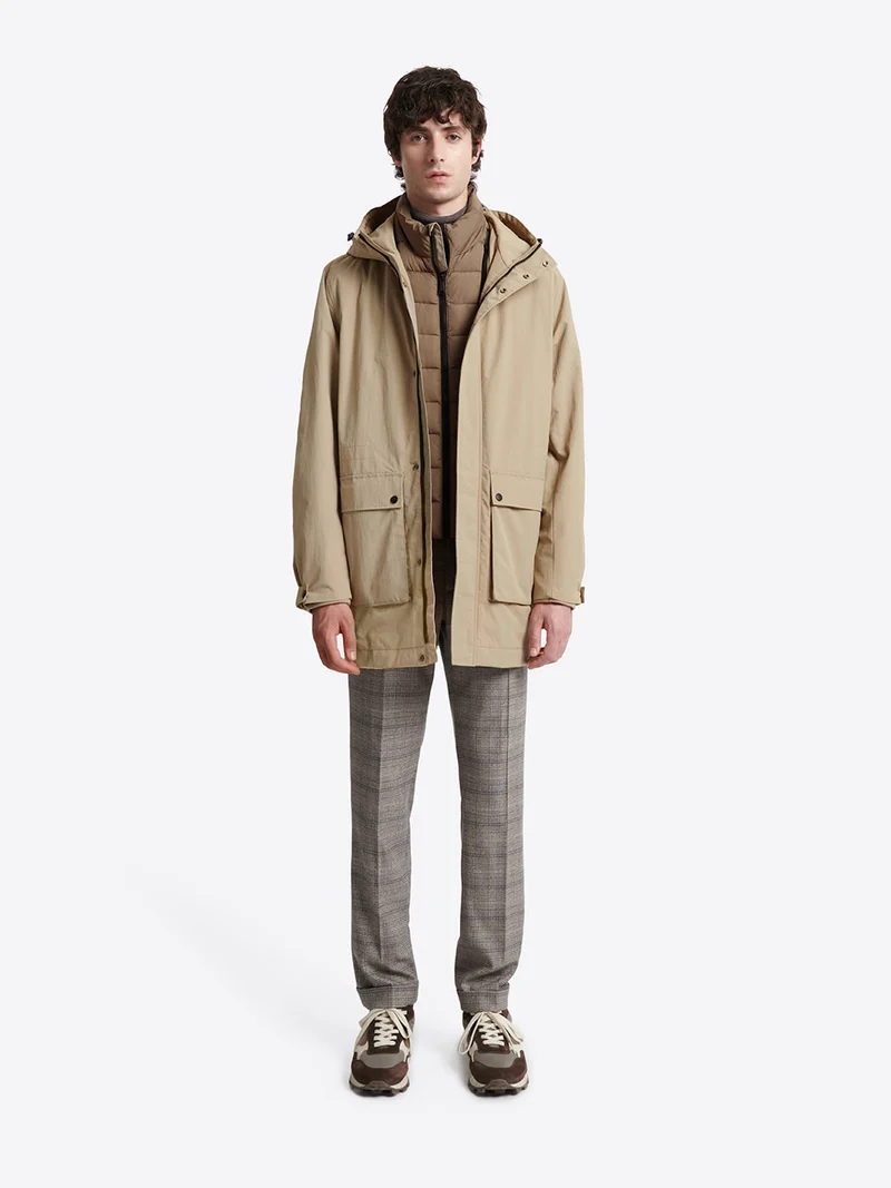 Parka à capuche avec cordons de serrage