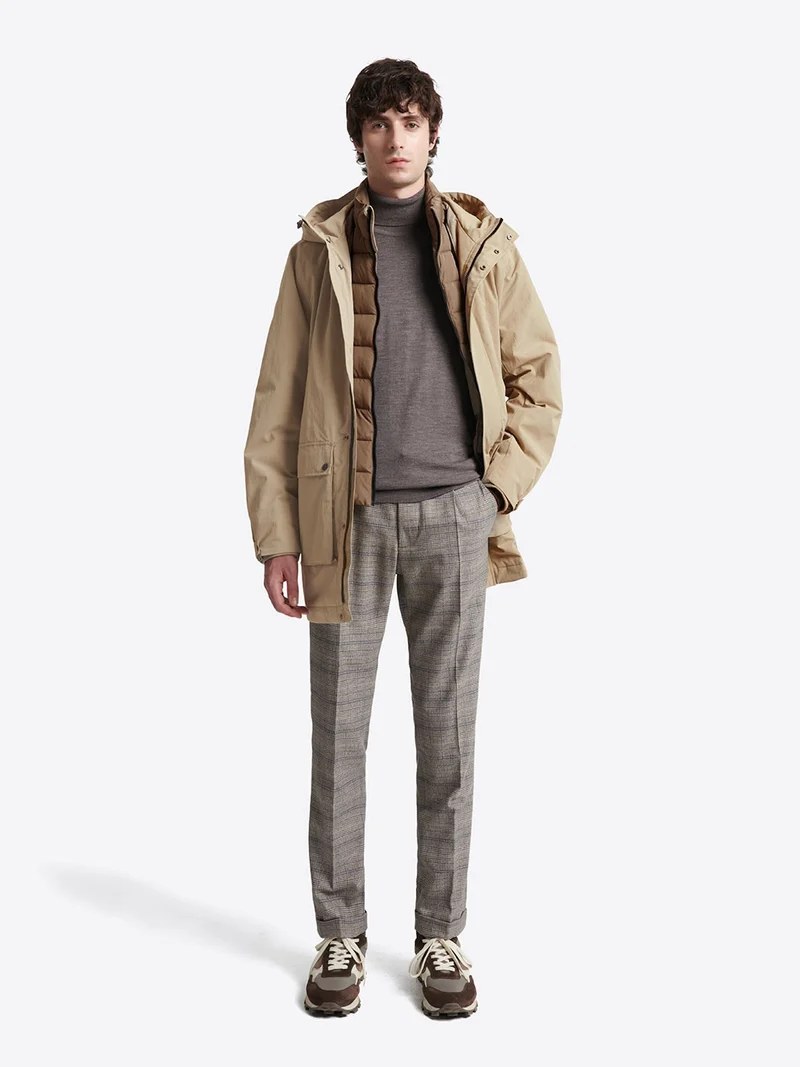 Parka à capuche avec cordons de serrage