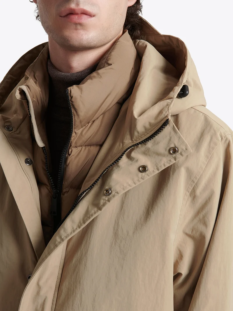 Parka à capuche avec cordons de serrage