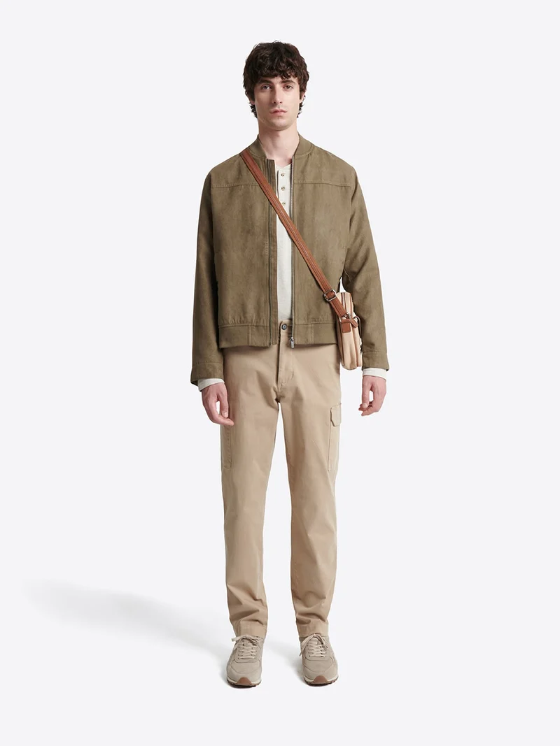 Veste casual à col teddy esprit suédine