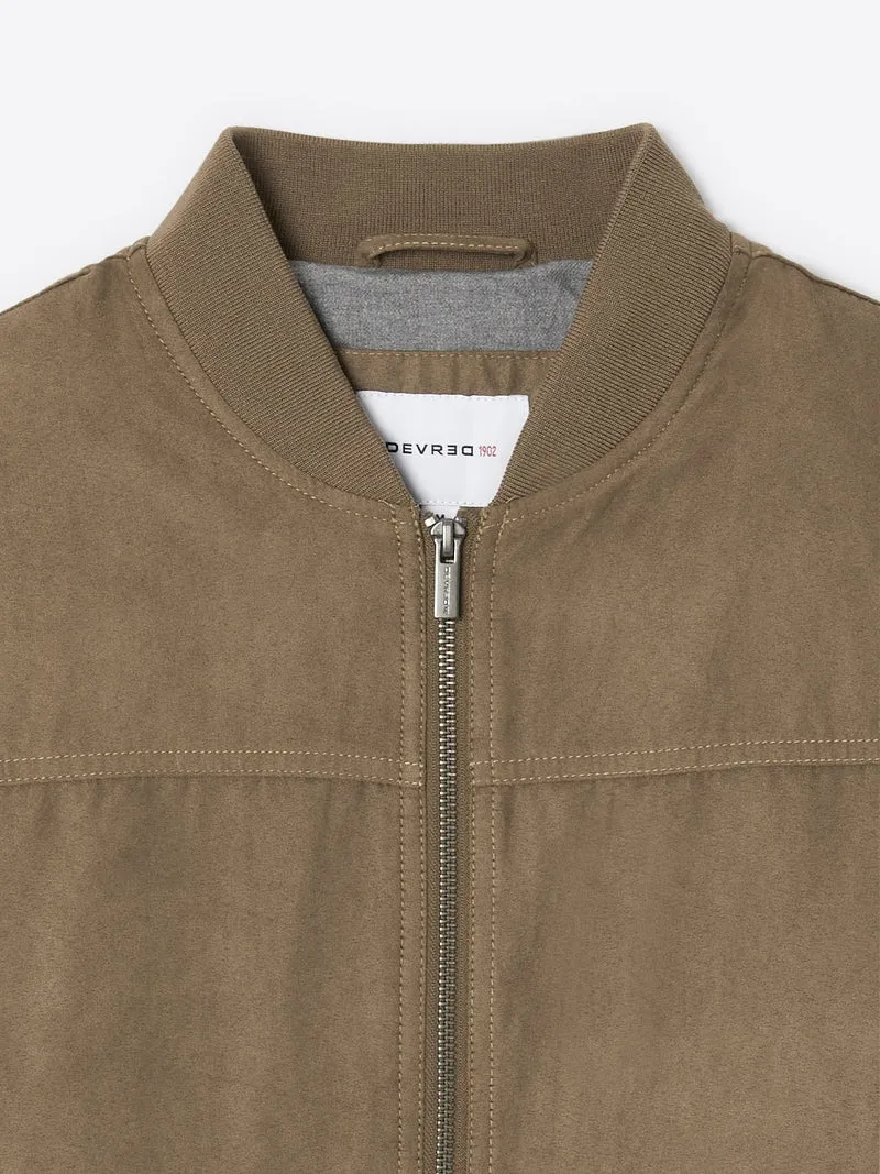 Veste casual à col teddy esprit suédine