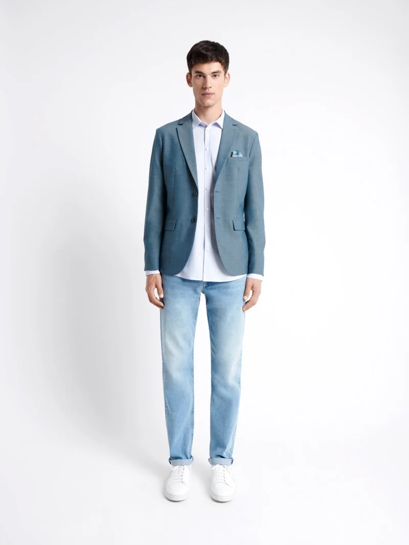 Jean denim faux-uni