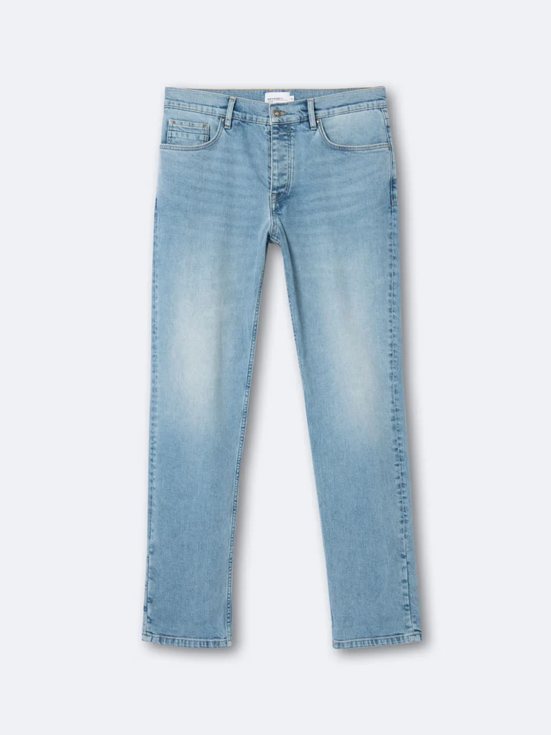 Jean denim faux-uni