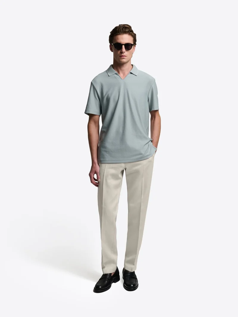 Chino regular en coton lin