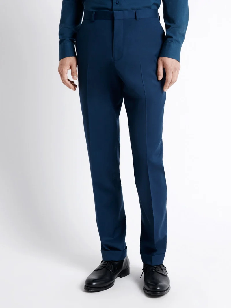 Pantalon de costume regular en laine