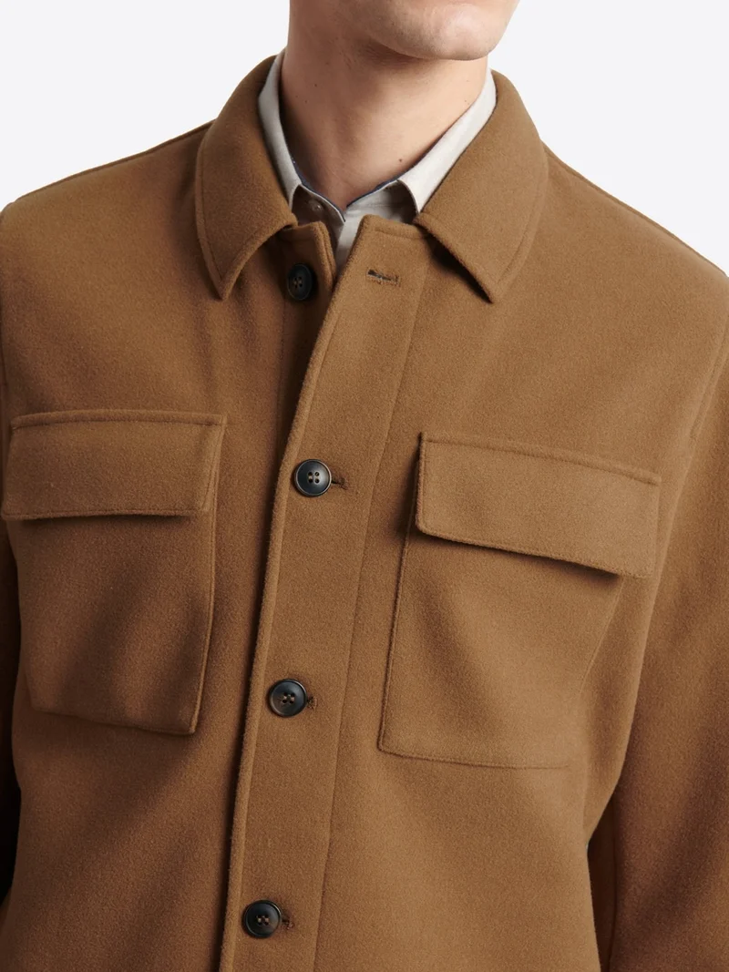 Veste casual esprit drap de laine