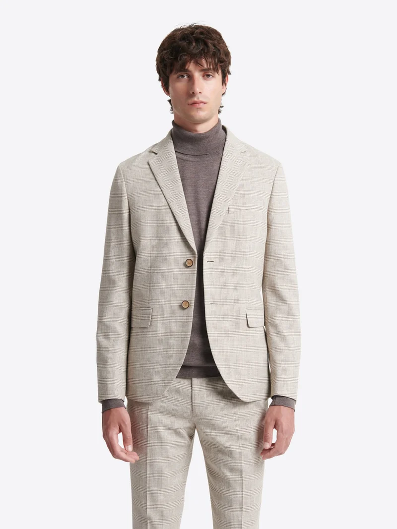 Veste de costume slim à carreaux