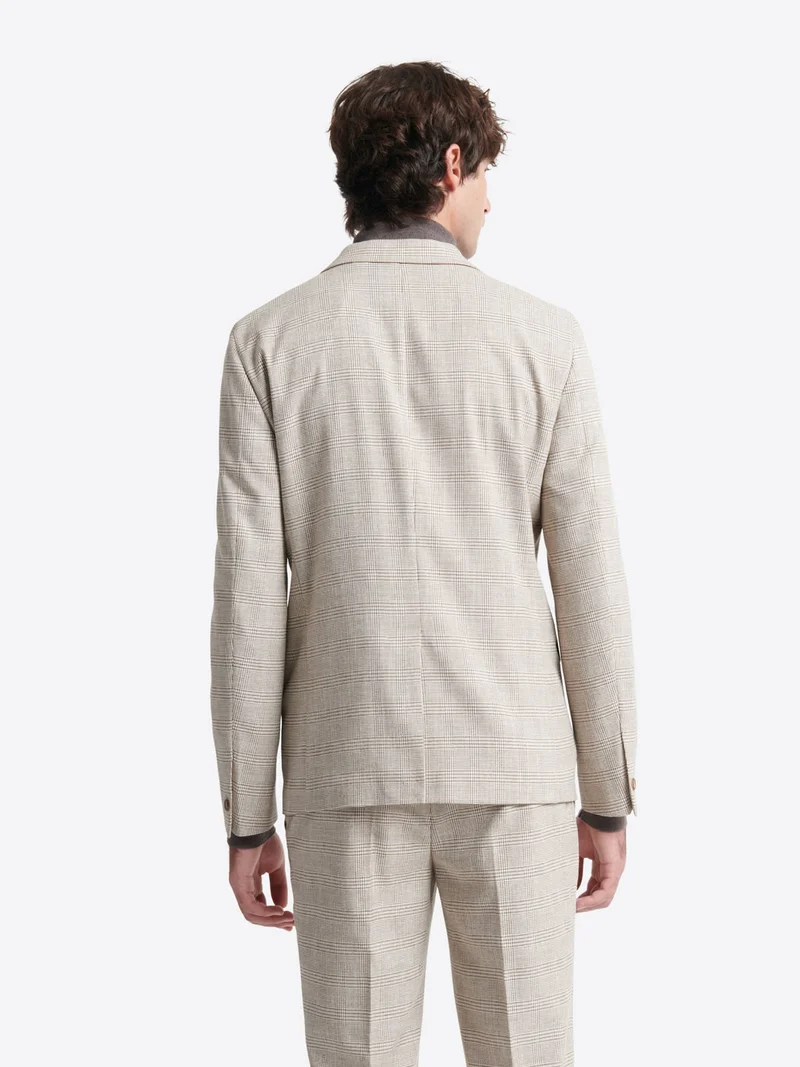 Veste de costume slim à carreaux