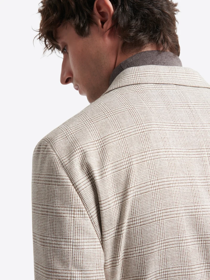 Veste de costume slim à carreaux