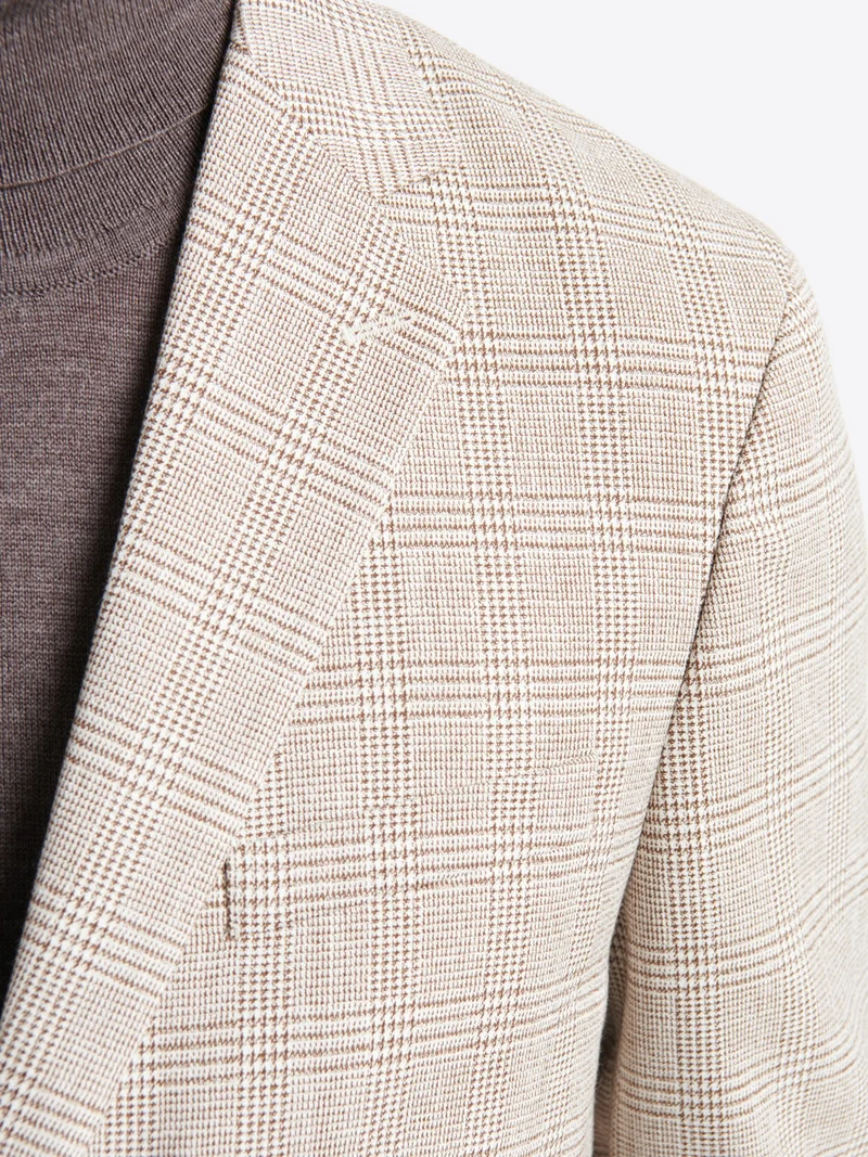 Veste de costume slim à carreaux