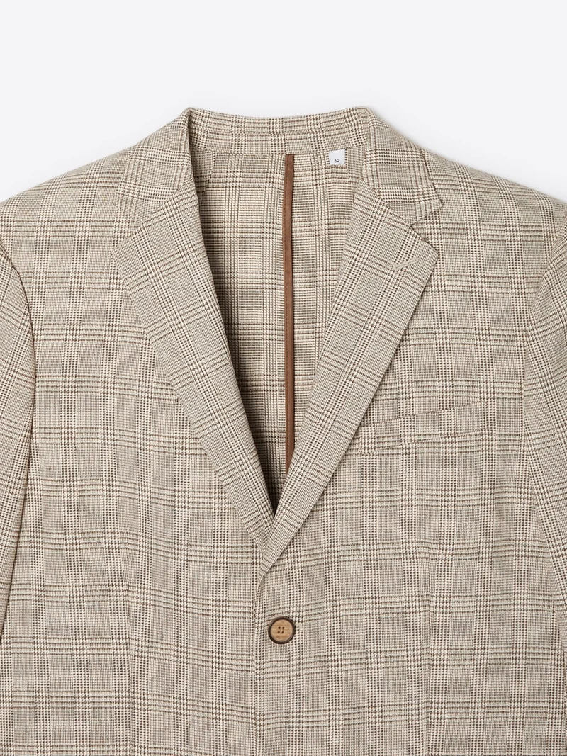 Veste de costume slim à carreaux