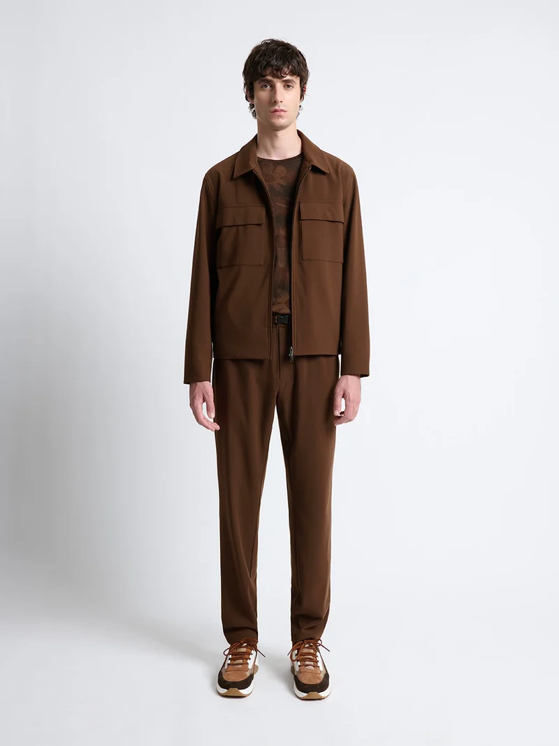 Veste casual à col chemise en viscose
