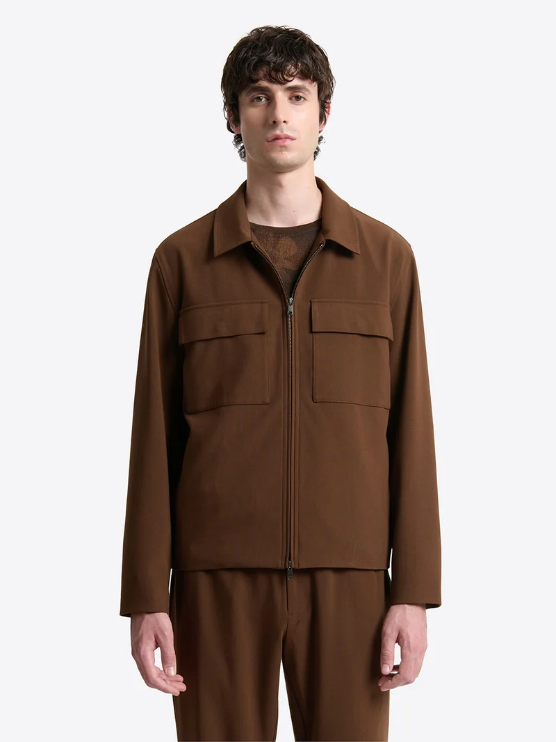 Veste casual à col chemise en viscose