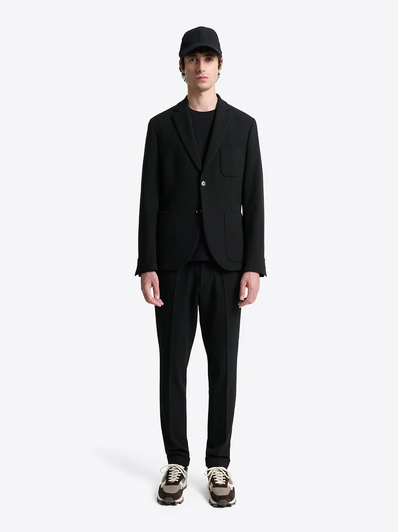 Veste de costume stretch en seersucker
