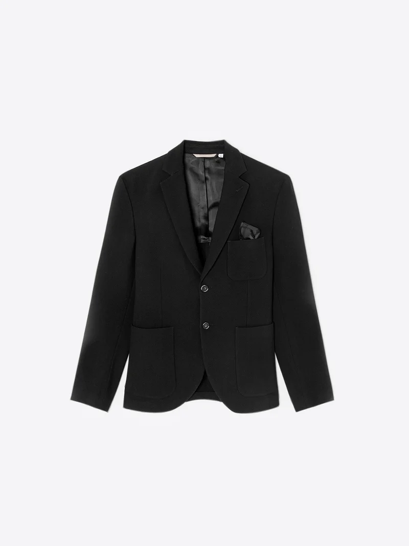 Veste de costume stretch en seersucker